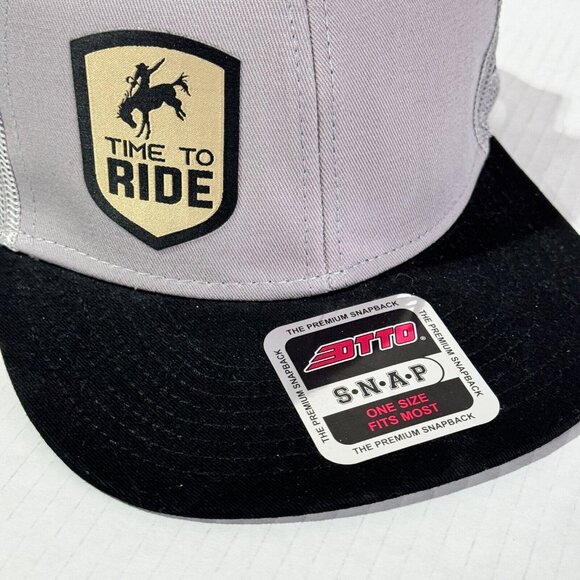 Polaris DTTO Snapback Trucker Hat Gray - Time To Ride Embroidered OSFM - Picture 3 of 12